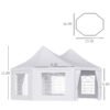 Outsunny 22x16 Large Octagon White Party Canopy Gazebo Tent - 8-Wall Elegant Outdoor Shelter | Aosom.com - Image 2