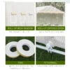 Outsunny 20' x 10' x 7' Walk-In Tunnel Greenhouse with Zippered Door & 8 Mesh Windows, Large Garden Green House Kit, Galvanized Steel Frame, White - Image 7