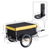 Aosom Bicycle Cargo Trailer, Yellow, Two-Wheel Bike Luggage Wagon with Removable Cover - Image 2