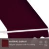 Outsunny 6' Drop Arm Manual Retractable Window Awning Sun Shade Shelter for Patio Balcony Outdoor, Aluminum, Wine Red - Image 3