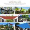 Outsunny 20x13 ft Rectangle Sun Shade Sail Sand Canopy UV Protection with D-Rings for Patio Yard | Aosom.com - Image 6