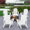Outsunny White Wooden Adirondack Chair for Outdoor Fire Pit - Classic Lounge Design with Cup Holder, Ergonomic Patio Seating | Aosom.com - Image 7