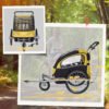 Aosom Elite 360 Swivel Bike Trailer for 2Seats, 2-Wheel  Cargo Bike Trailer With 2 Security Harnesses - Image 2
