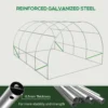 Outsunny 20' x 10' x 7' Walk-In Tunnel Greenhouse with Zippered Door & 8 Mesh Windows, Large Garden Green House Kit, Galvanized Steel Frame, White - Image 6
