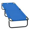 Outsunny Deluxe Folding Military-style Camping Cot - Blue - Image 7