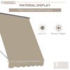 Outsunny 6' Cream Drop Arm Manual Retractable Patio Awning - UV & Sun Protection Window Sunshade with Hardware | Aosom.com - Image 3