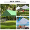 Outsunny Sun Shade Sail Kit Durable Canopy Installation Pole Enhanced Outdoor Comfort & Protection | Aosom.com - Image 4