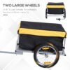 Aosom Bicycle Cargo Trailer, Yellow, Two-Wheel Bike Luggage Wagon with Removable Cover - Image 3