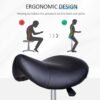 HOMCOM Hydraulic Swivel Rolling Stool, Adjustable Salon Tattoo Spa Chair in PU Leather Black for Professional Use | Aosom.com - Image 6