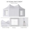 Outsunny 22x16 Large Octagon White Party Canopy Gazebo Tent - 8-Wall Elegant Outdoor Shelter | Aosom.com - Image 4