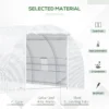 Outsunny 20' x 10' x 7' Walk-In Tunnel Greenhouse with Zippered Door & 8 Mesh Windows, Large Garden Green House Kit, Galvanized Steel Frame, White - Image 4