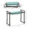Outsunny Green Garden Kneeler and Seat Bench - Padded, Foldable Stool with Gardening Knee Pads for Comfortable Planting | Aosom.com - Image 2