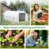 Outsunny 20' x 10' x 7' Walk-In Tunnel Greenhouse with Zippered Door & 8 Mesh Windows, Large Garden Green House Kit, Galvanized Steel Frame, White - Image 8