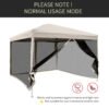 Outsunny 10x10 Pop Up Canopy Tent, Mesh Sidewalls, Adjustable Height, Carry Bag Included - Garden Patio Shade, Easy Setup | Aosom.com - Image 6