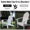 Outsunny White Wooden Adirondack Chair for Outdoor Fire Pit - Classic Lounge Design with Cup Holder, Ergonomic Patio Seating | Aosom.com - Image 5