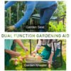 Outsunny Green Garden Kneeler and Seat Bench - Padded, Foldable Stool with Gardening Knee Pads for Comfortable Planting | Aosom.com - Image 3
