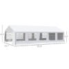 Outsunny 20x32ft Outdoor Party Tent Gazebo Canopy White Wedding Event with Removable Sidewalls | Aosom.com - Image 2