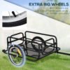 Aosom Bicycle Cargo Trailer Foldable Bike Cart Wagon with Hitch 16 Wheels 88 lbs Load Capacity Black - Image 5