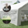 Outsunny Heavy Duty Carport Canopy 32x16ft Party/Wedding Tent White with Removable Sidewalls Outdoor | Aosom.com - Image 6