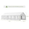 Outsunny Heavy Duty Carport Canopy 32x16ft Party/Wedding Tent White with Removable Sidewalls Outdoor | Aosom.com - Image 2