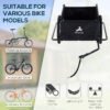 Aosom Bicycle Cargo Trailer, Two-Wheel Bike Luggage Wagon, with Removable Cover, Red, Versatile Use - Image 3