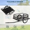 Aosom Bicycle Cargo Trailer Foldable Bike Cart Wagon with Hitch 16 Wheels 88 lbs Load Capacity Black - Image 4