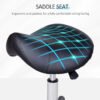 HOMCOM Hydraulic Swivel Rolling Stool, Adjustable Salon Tattoo Spa Chair in PU Leather Black for Professional Use | Aosom.com - Image 5