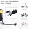 Aosom Bicycle Cargo Trailer, Yellow, Two-Wheel Bike Luggage Wagon with Removable Cover - Image 5