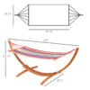 Outsunny Alfresco Relaxation Haven: 10' Rainbow Wood Hammock Stand for Patio Bliss | Aosom.com - Image 2