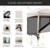 Outsunny 10x10 Pop Up Canopy Tent, Mesh Sidewalls, Adjustable Height, Carry Bag Included - Garden Patio Shade, Easy Setup | Aosom.com - Image 5