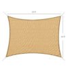 Outsunny 20x16ft Rectangle Sun Shade Sail Canopy Outdoor Patio Deck Yard UV Block Sand | Aosom.com - Image 2