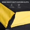 Aosom Bicycle Cargo Trailer, Yellow, Two-Wheel Bike Luggage Wagon with Removable Cover - Image 4