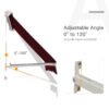 Outsunny 6' Drop Arm Manual Retractable Window Awning Sun Shade Shelter for Patio Balcony Outdoor, Aluminum, Wine Red - Image 4