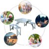 Outsunny 38" Camping Table and Chairs, Foldable with 4 seat Aluminum picnic Table / Outdoor Portable Suitcase for BBQ, Silver | Aosom.com - Image 6