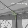 Outsunny Heavy Duty Carport Canopy 32x16ft Party/Wedding Tent White with Removable Sidewalls Outdoor | Aosom.com - Image 4
