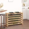 HOMCOM Elegant 72-Bottle Wooden Wine Rack, Stackable Storage, Natural Wood Finish, for Kitchen or Cellar | Aosom.com - Image 3