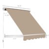Outsunny 6' Cream Drop Arm Manual Retractable Patio Awning - UV & Sun Protection Window Sunshade with Hardware | Aosom.com - Image 2