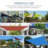 Outsunny 24ft Square Sun Sail Shade Canopy for Patio, UV Protection, Weather-Resistant in Blue | Aosom.com - Image 7
