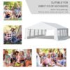 Outsunny 20x32ft Outdoor Party Tent Gazebo Canopy White Wedding Event with Removable Sidewalls | Aosom.com - Image 6