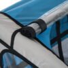 Aosom Elite Two-Wheel Bicycle Cargo Trailer for Two Children with 2 Security Harnesses & Storage, Blue - Image 7