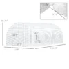Outsunny 20' x 10' x 7' Walk-In Tunnel Greenhouse with Zippered Door & 8 Mesh Windows, Large Garden Green House Kit, Galvanized Steel Frame, White - Image 3