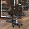 HOMCOM Hydraulic Swivel Rolling Stool, Adjustable Salon Tattoo Spa Chair in PU Leather Black for Professional Use | Aosom.com - Image 7