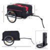 Aosom Bicycle Cargo Trailer, Two-Wheel Bike Luggage Wagon, with Removable Cover, Red, Versatile Use - Image 2