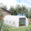 Outsunny 20' x 10' x 7' Walk-In Tunnel Greenhouse with Zippered Door & 8 Mesh Windows, Large Garden Green House Kit, Galvanized Steel Frame, White - Image 10