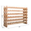 HOMCOM Elegant 72-Bottle Wooden Wine Rack, Stackable Storage, Natural Wood Finish, for Kitchen or Cellar | Aosom.com - Image 2