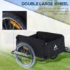 Aosom Bicycle Cargo Trailer, Two-Wheel Bike Luggage Wagon, with Removable Cover, Red, Versatile Use - Image 5