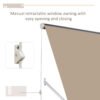 Outsunny 6' Cream Drop Arm Manual Retractable Patio Awning - UV & Sun Protection Window Sunshade with Hardware | Aosom.com - Image 5