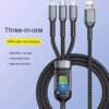 Transparent Luminous 3-in-1 Super Fast Charging Cable, USB Cable Fast Charging - Image 3