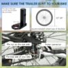 Aosom Bicycle Cargo Trailer, Two-Wheel Bike Luggage Wagon, with Removable Cover, Red, Versatile Use - Image 7