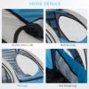 Aosom Elite Two-Wheel Bicycle Cargo Trailer for Two Children with 2 Security Harnesses & Storage, Blue - Image 3